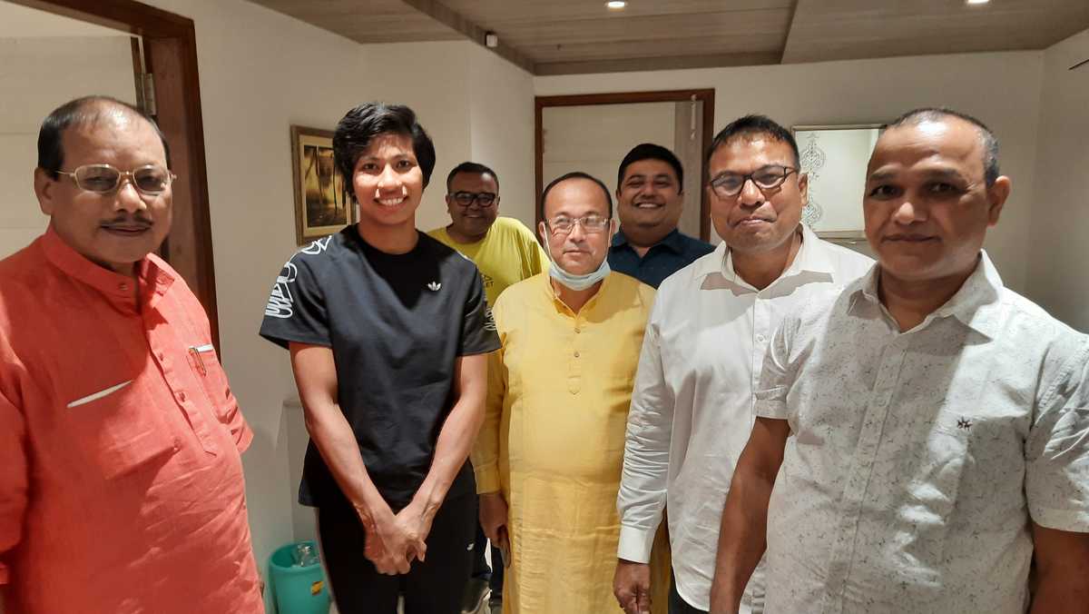 Lovelina Borgohain  with Dibyojit Dutta 